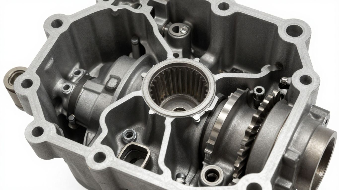 Used Kia transmission with visible gears and components.