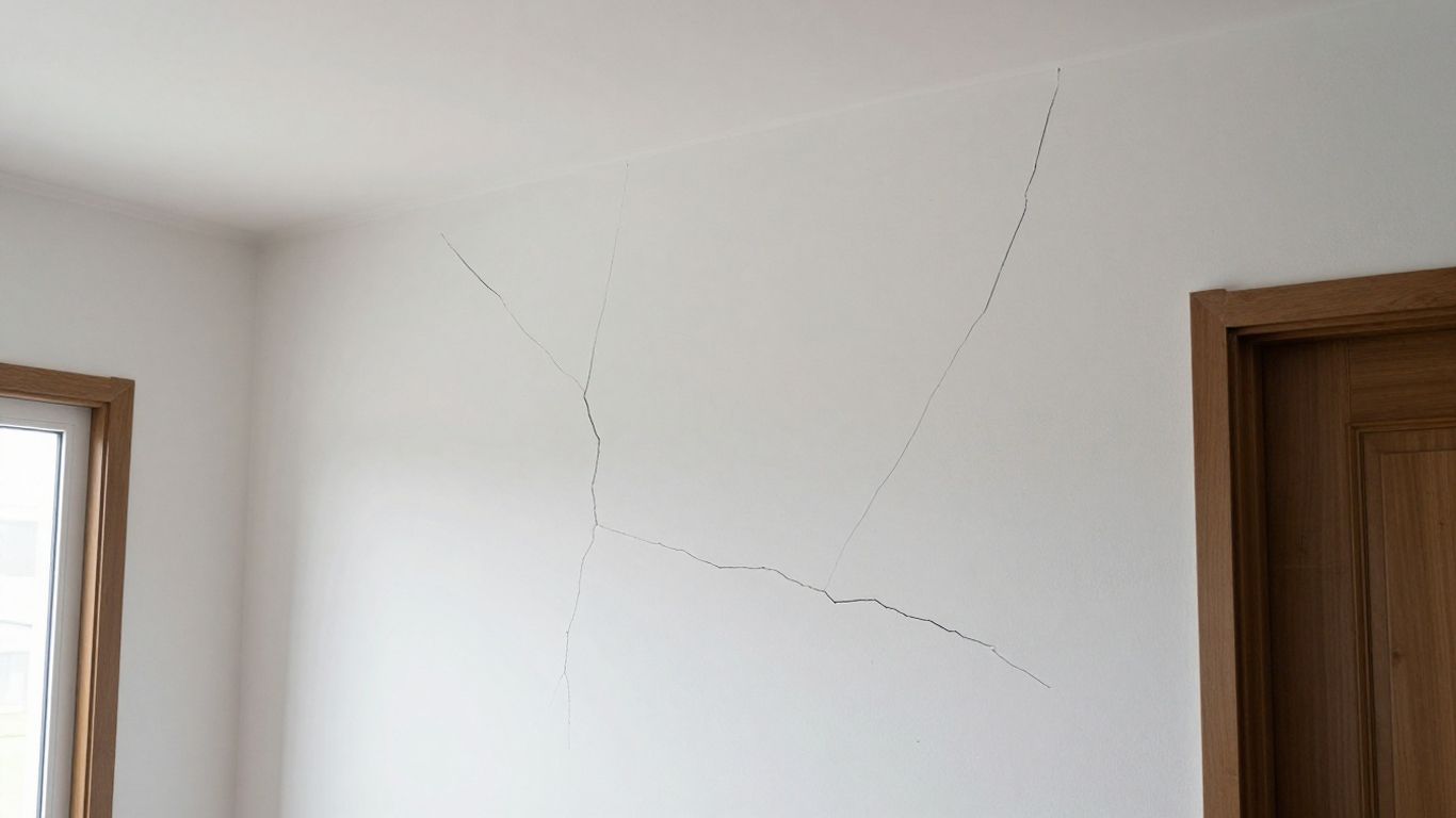 Visible cracks on interior wall