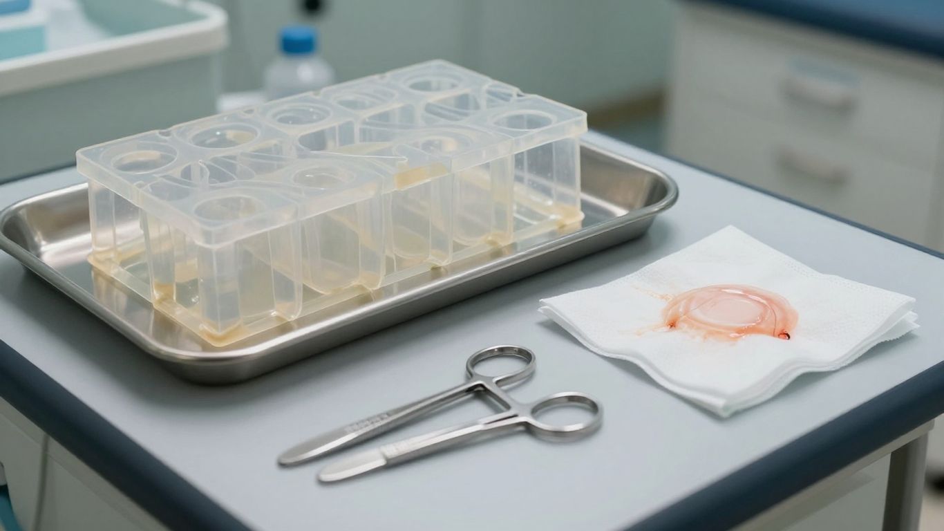 Microscopic wound scaffold beside clinical dressing