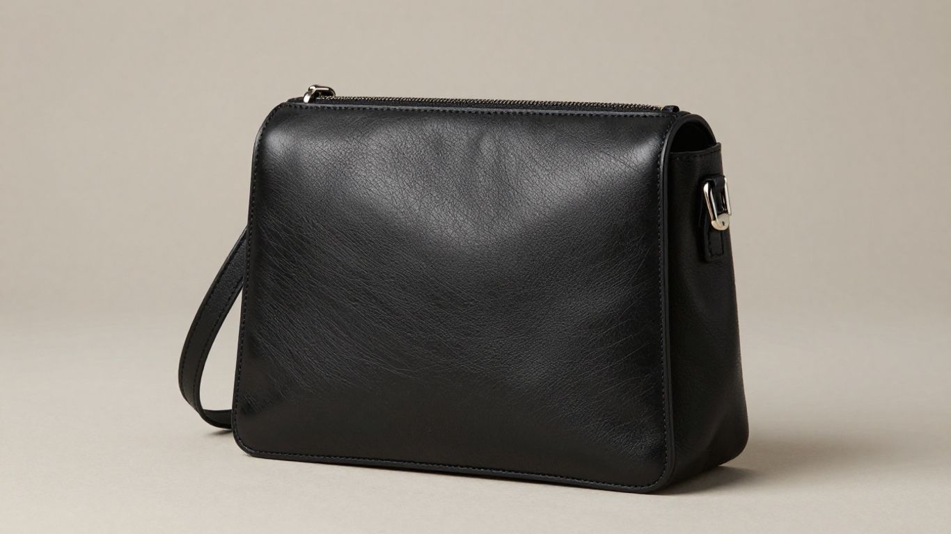 Petit sac à bandoulière noir au design classique