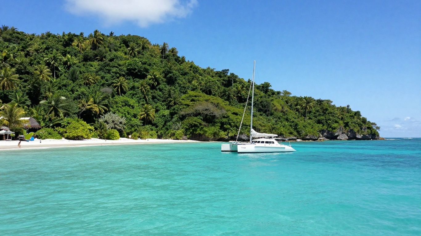 Quiet Caribbean anchorages with pristine turquoise waters