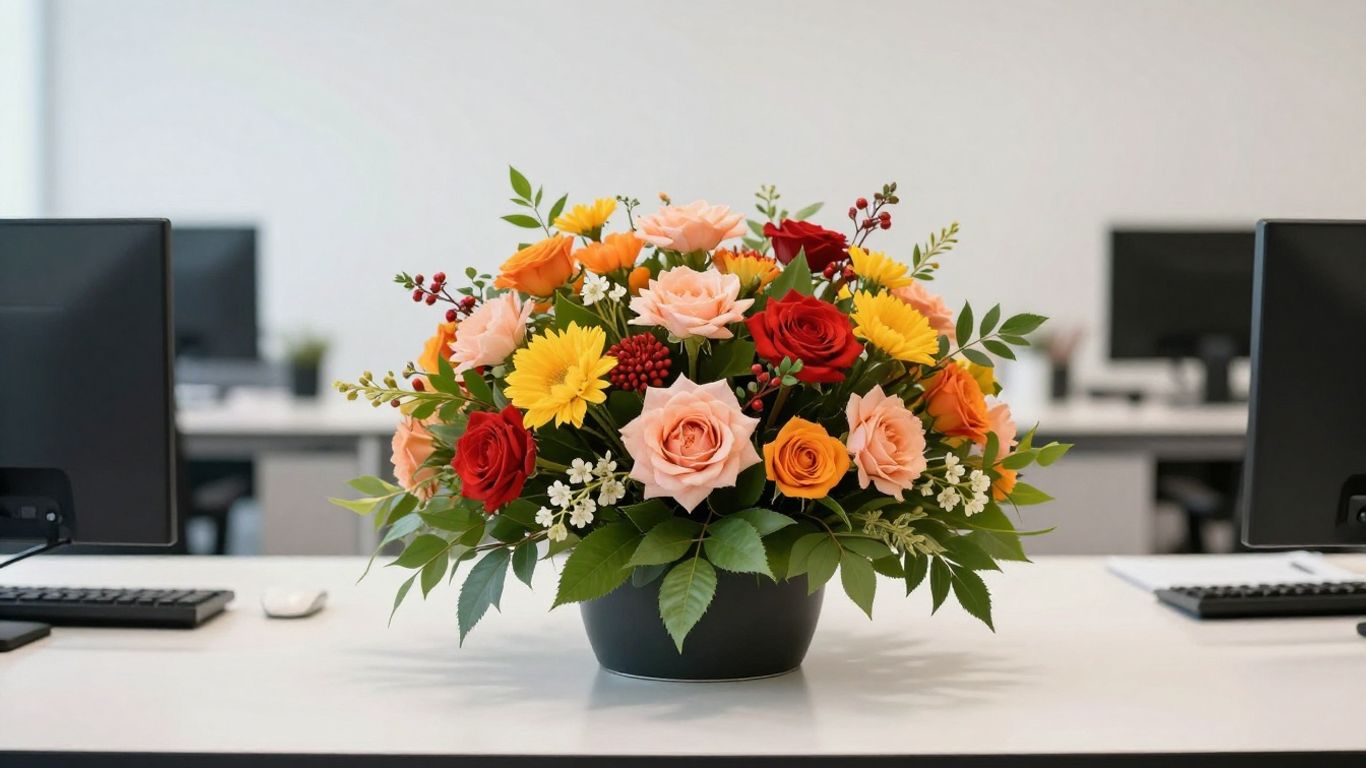 Flowers in a bright garden