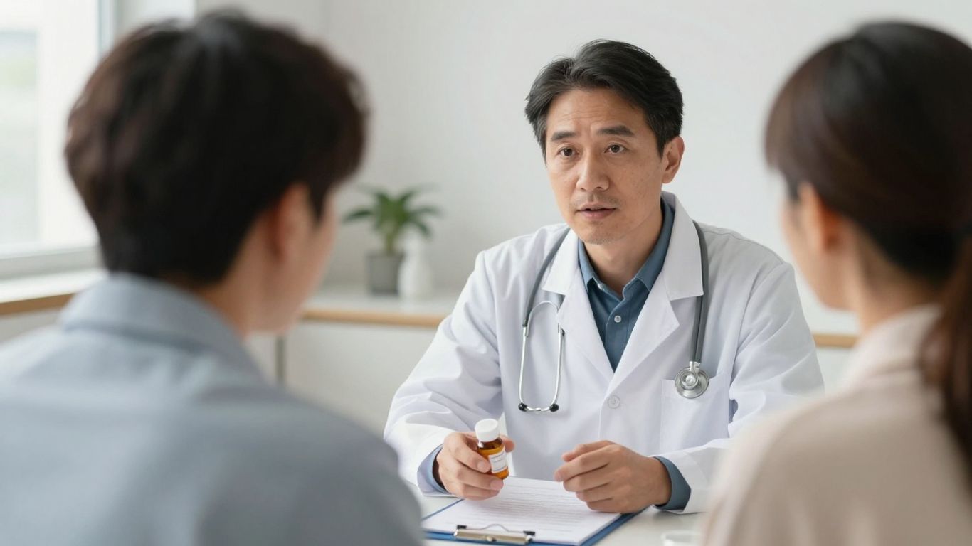 Médica e paciente discutindo tratamento para endometriose.