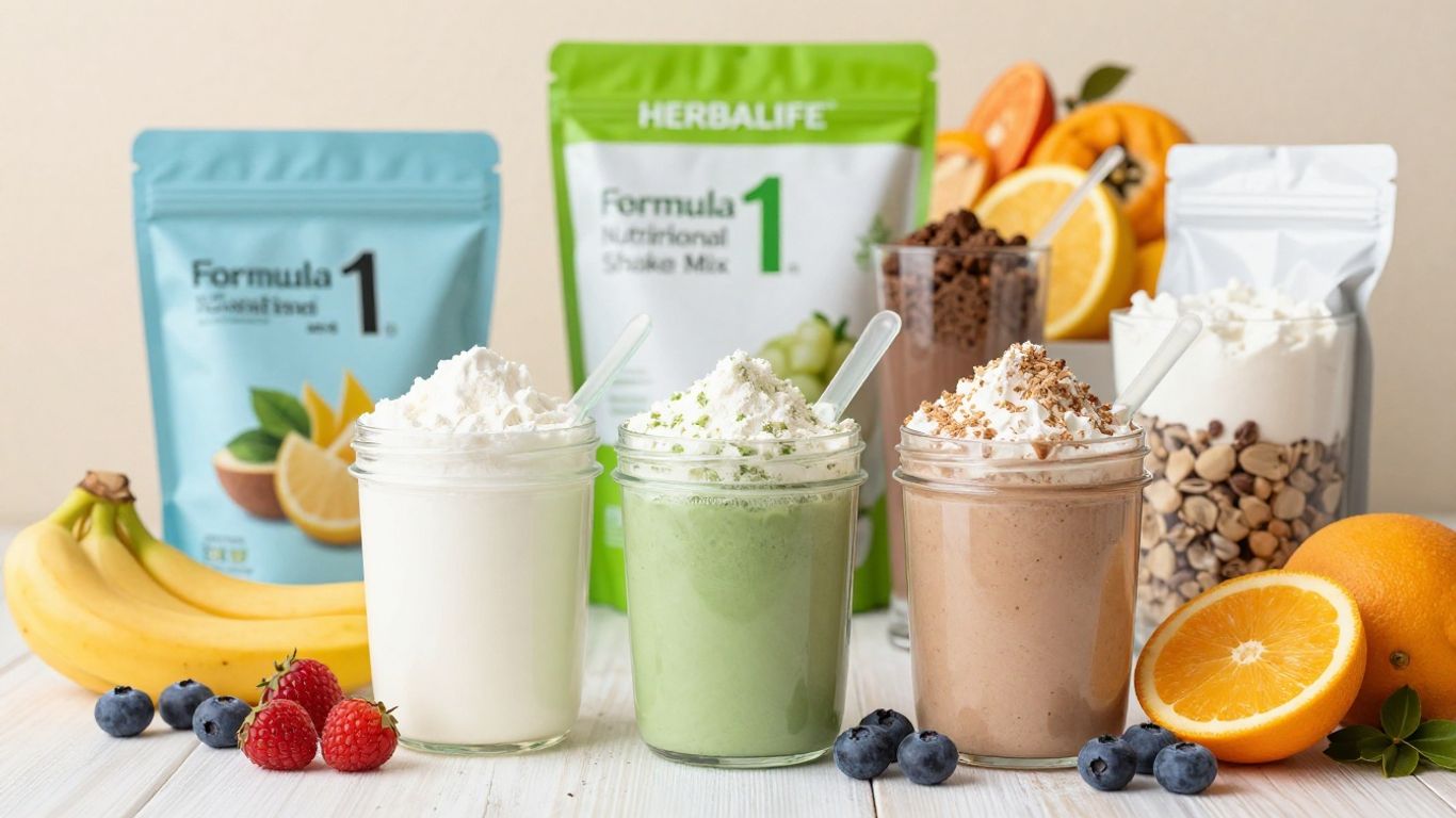 Herbalife Formula 1 shake flavors with fruits