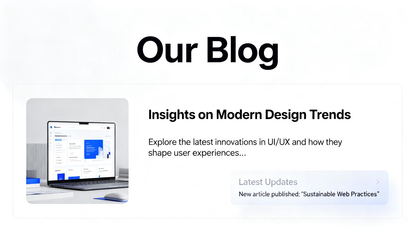 Website and blog interface for crisis communication.