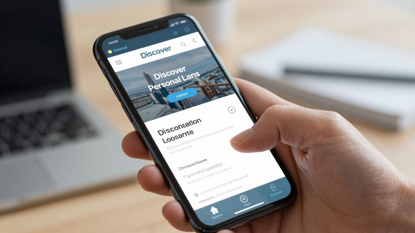 Discover personal loans phone number on a smartphone.