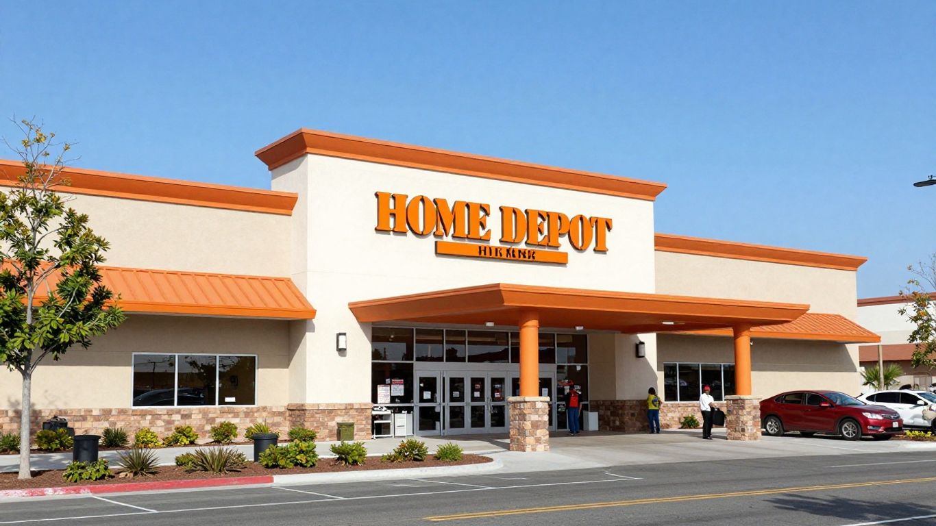 Home Depot Fontana store exterior with orange logo.