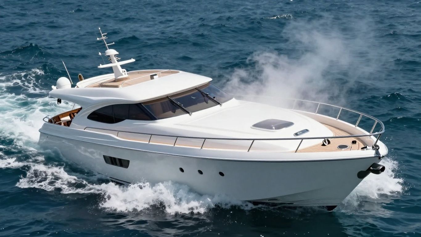 Luxury yacht sinking into the ocean waves.
