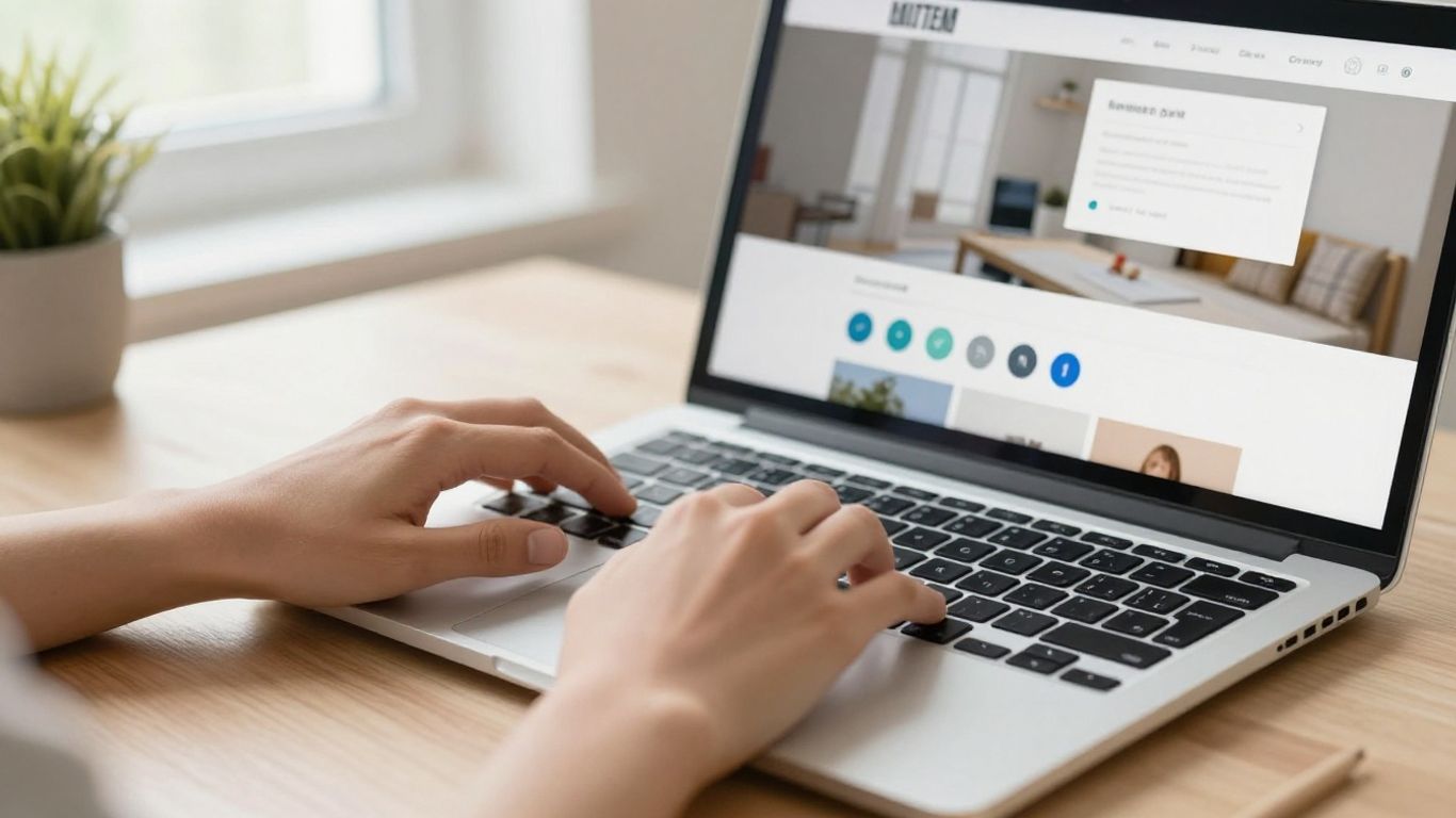 Person testing a website with keyboard navigation
