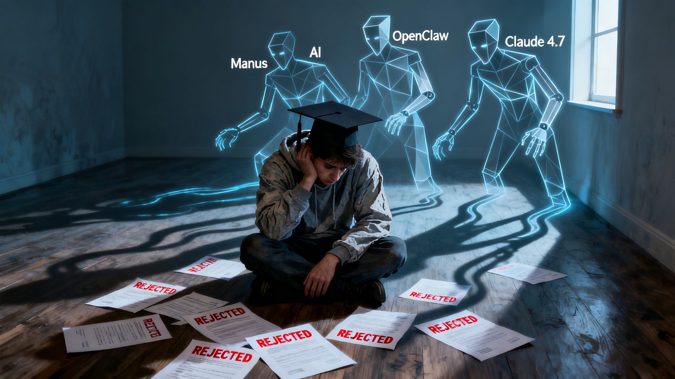 Graduates struggling to find jobs due to AI advancements.