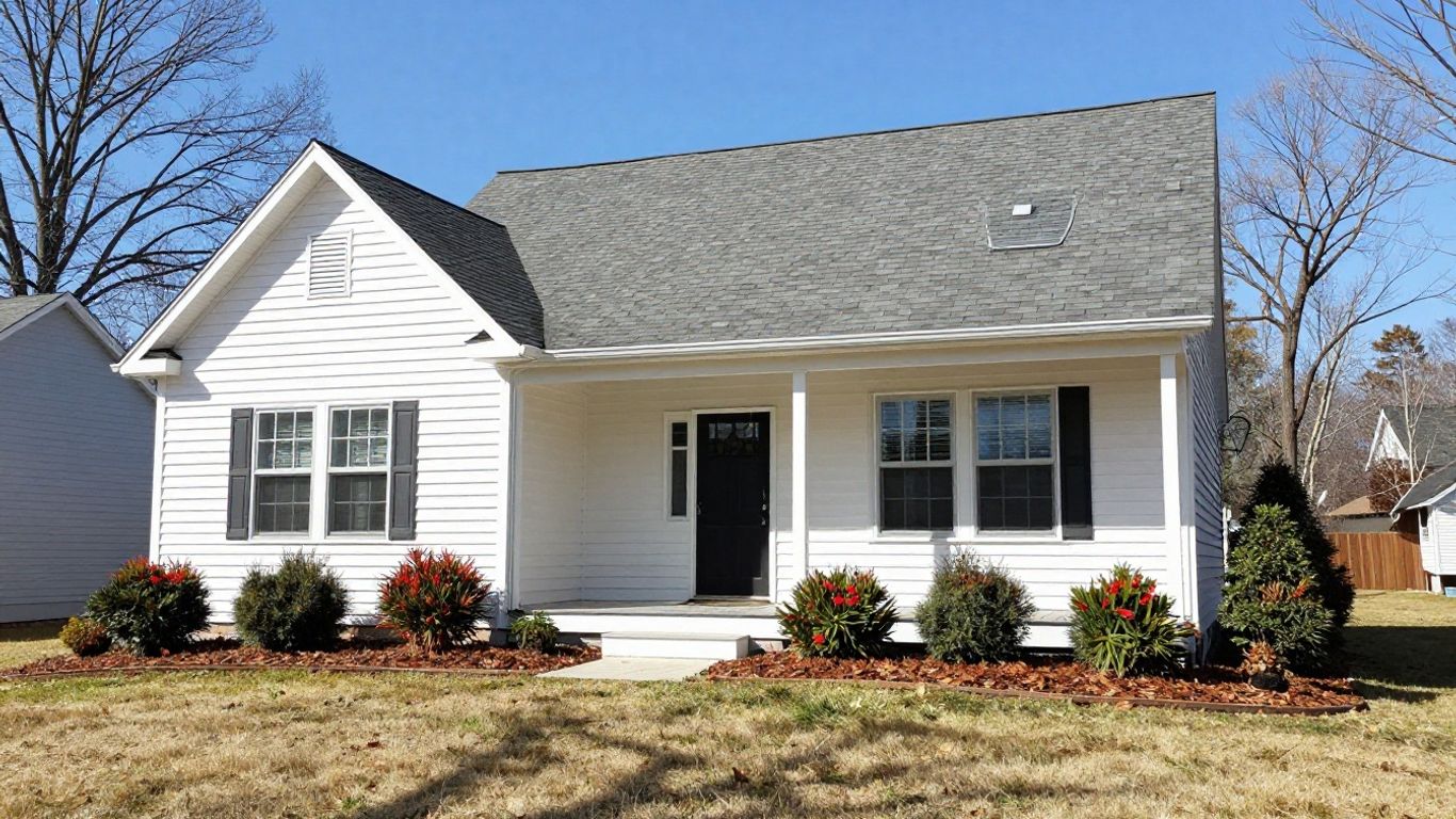 North Georgia home exterior improvements in sunny March weather.