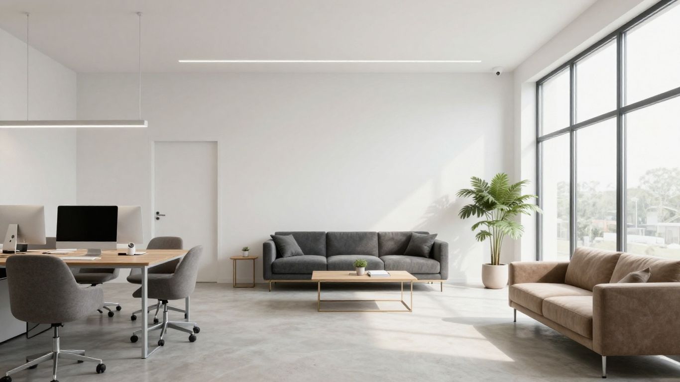 Modern office space with natural light