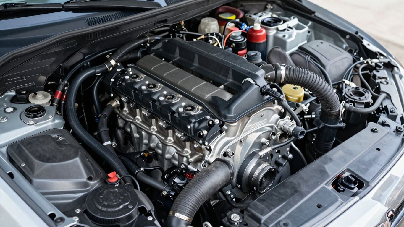 2016 Mitsubishi Lancer engine bay close-up