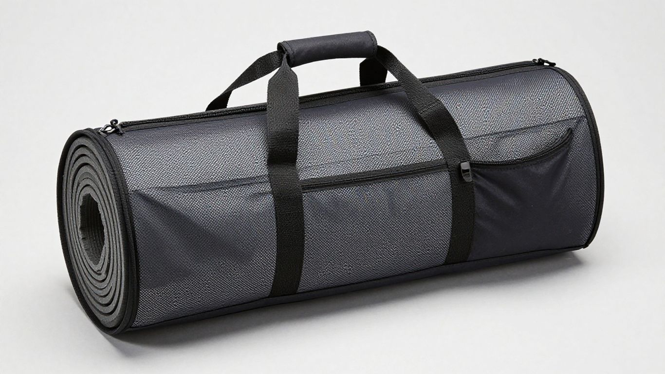 Yoga mat bag with pockets and adjustable strap