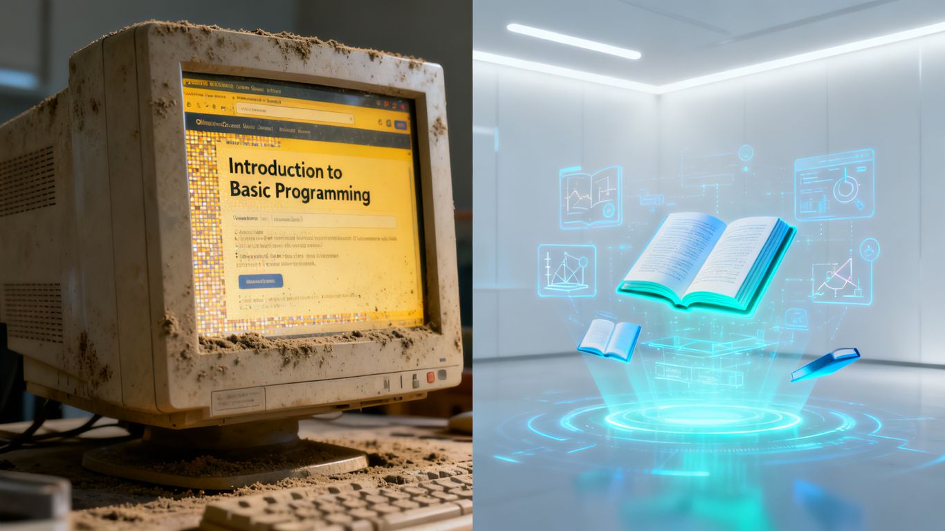 Holographic learning experience replacing old online course.