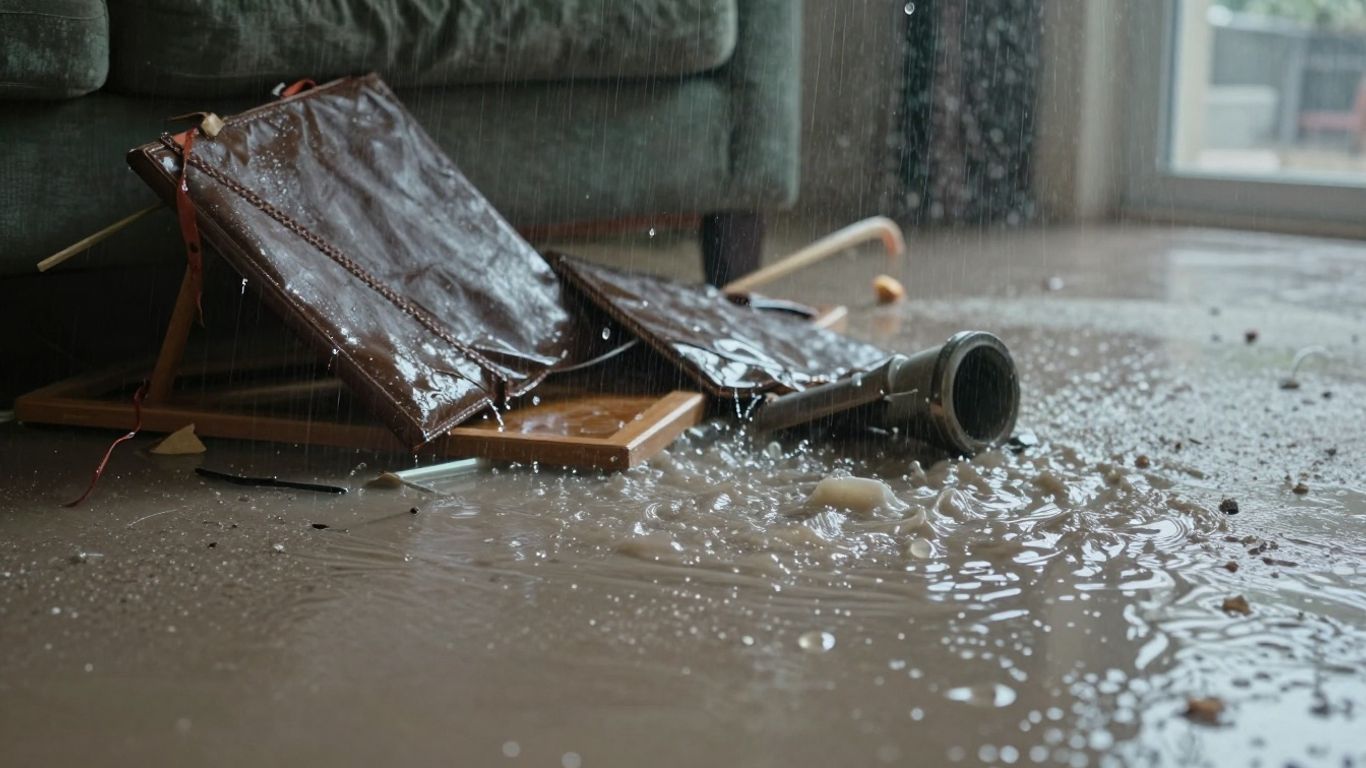 Water damage in a Berkeley Lake home.