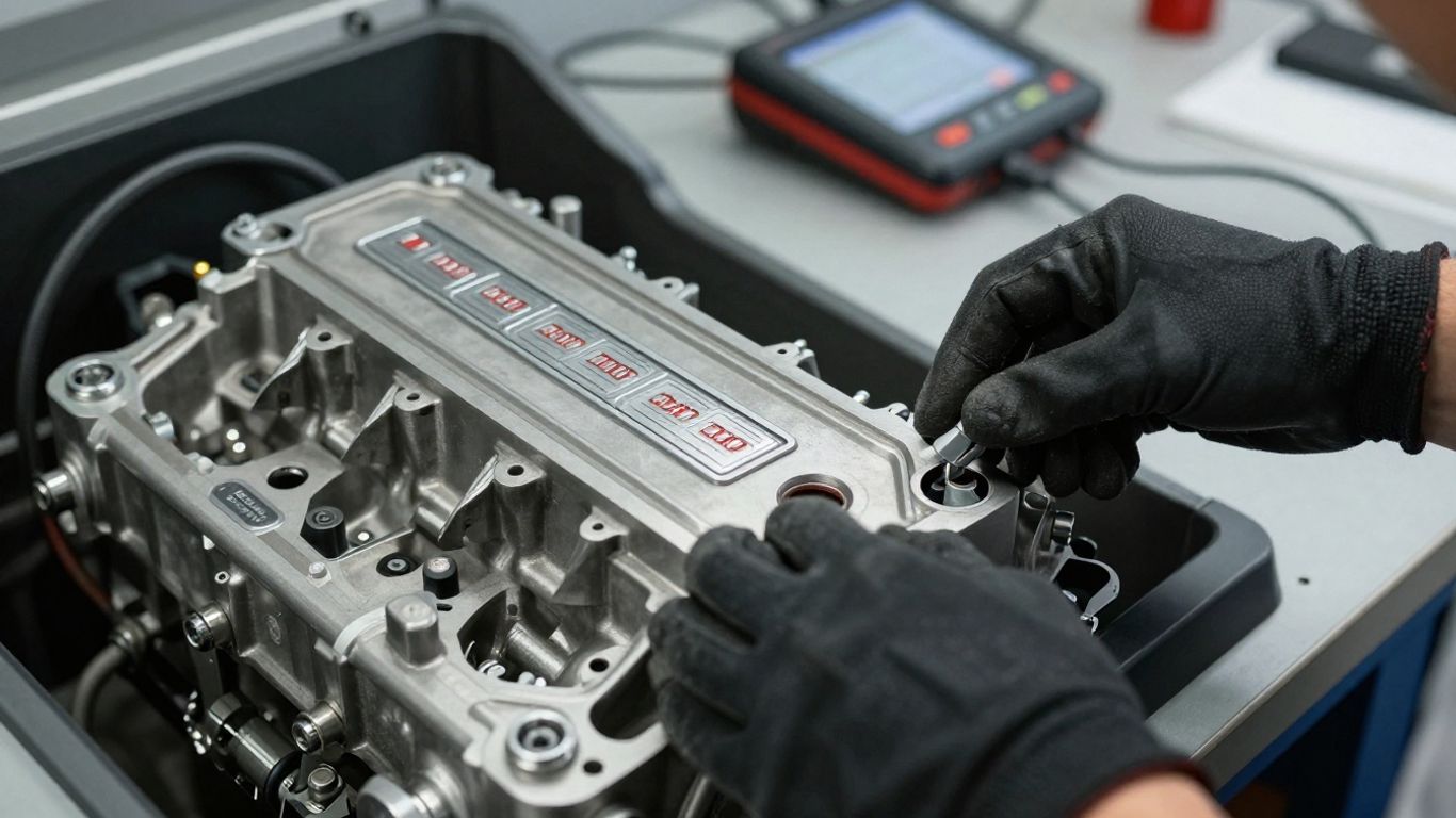 Audi engine identification in workshop