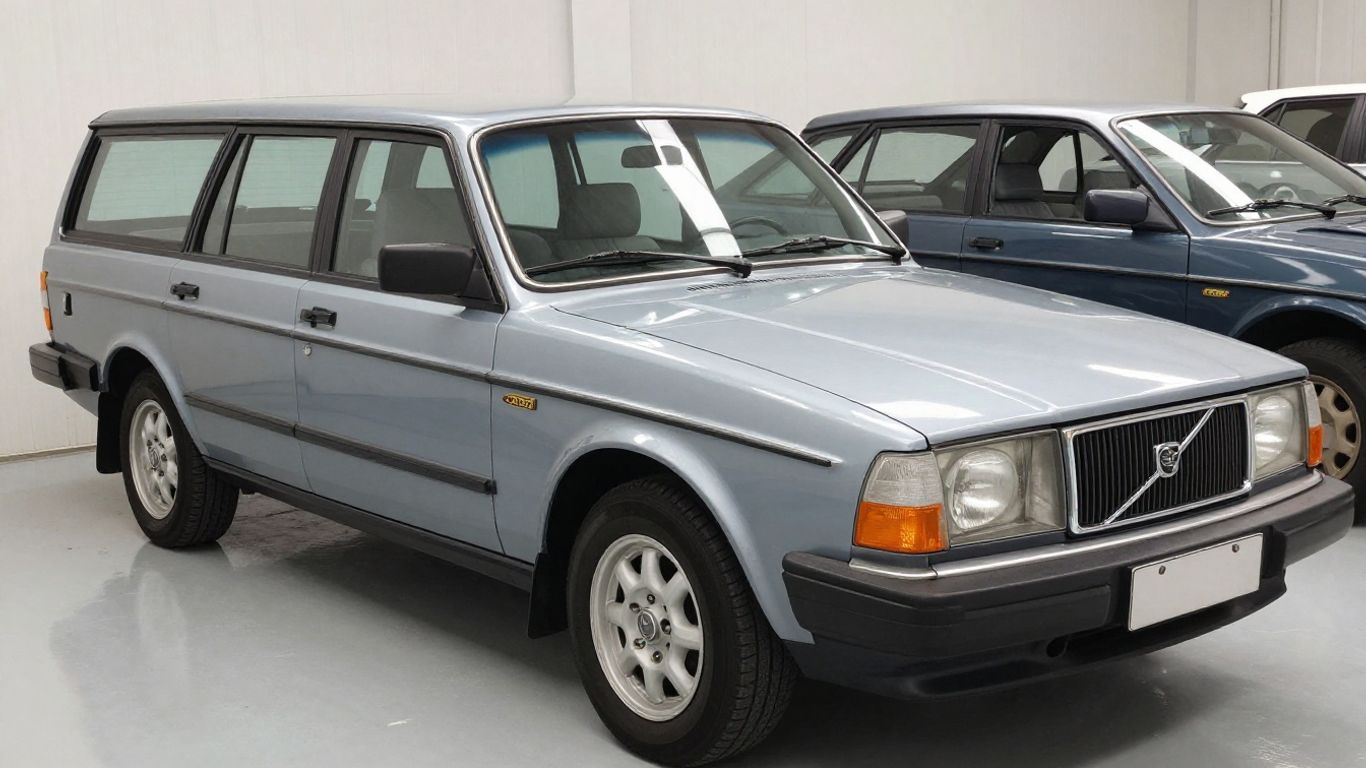Classic Volvo 740 wagon interior and exterior