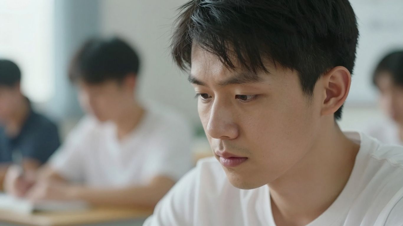 Person concentrating deeply on a task, mind focused.