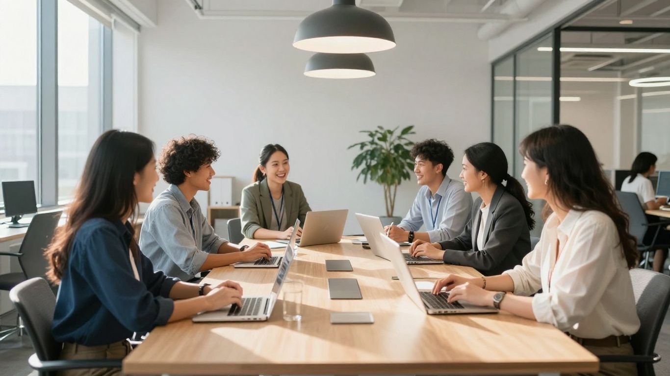 Listen Labs team collaborating in a modern office.