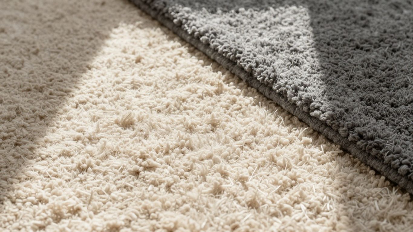 Various carpet textures and colours in a home.