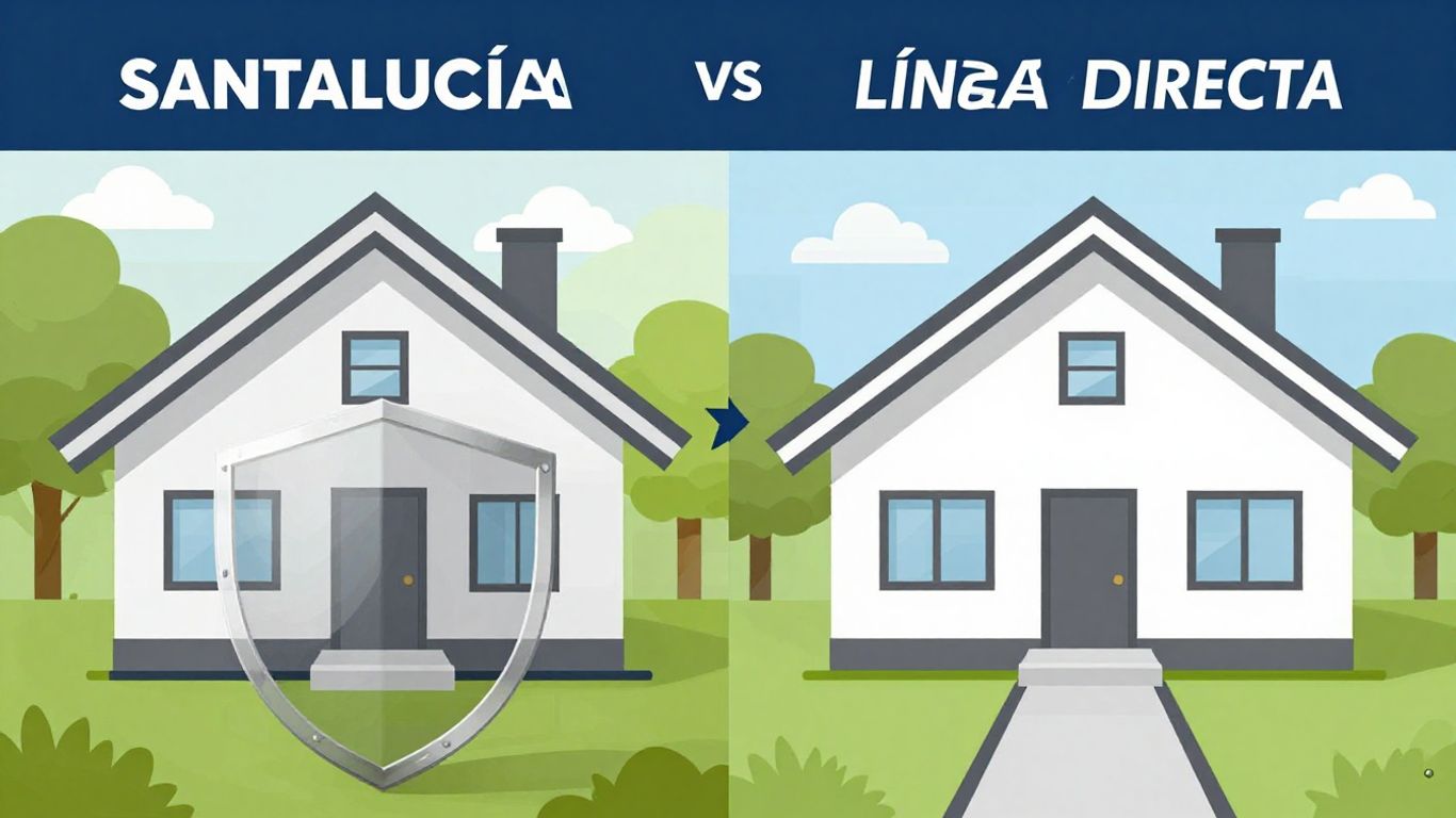 Comparativa de seguros de hogar Santalucía y Línea Directa.