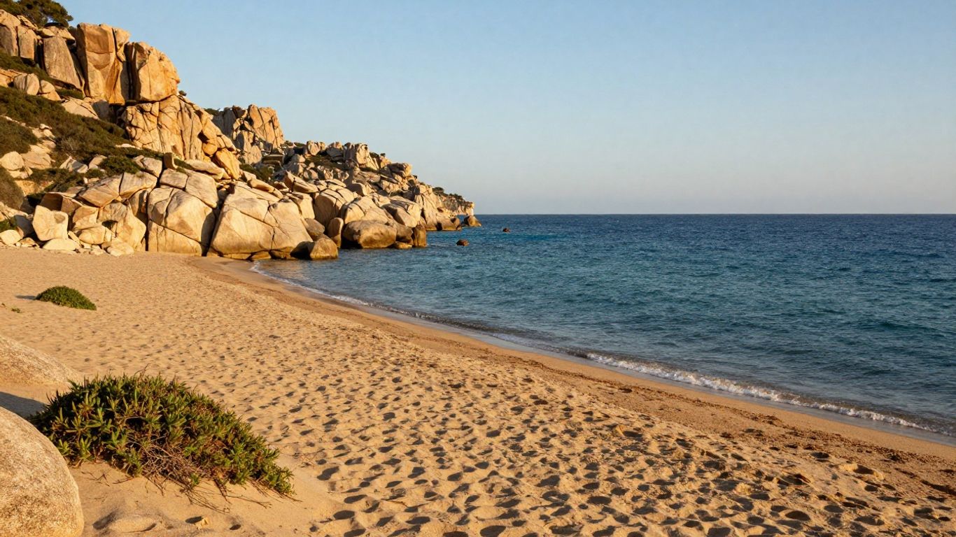 Arone Beach beneath dramatic Corsican cliffs