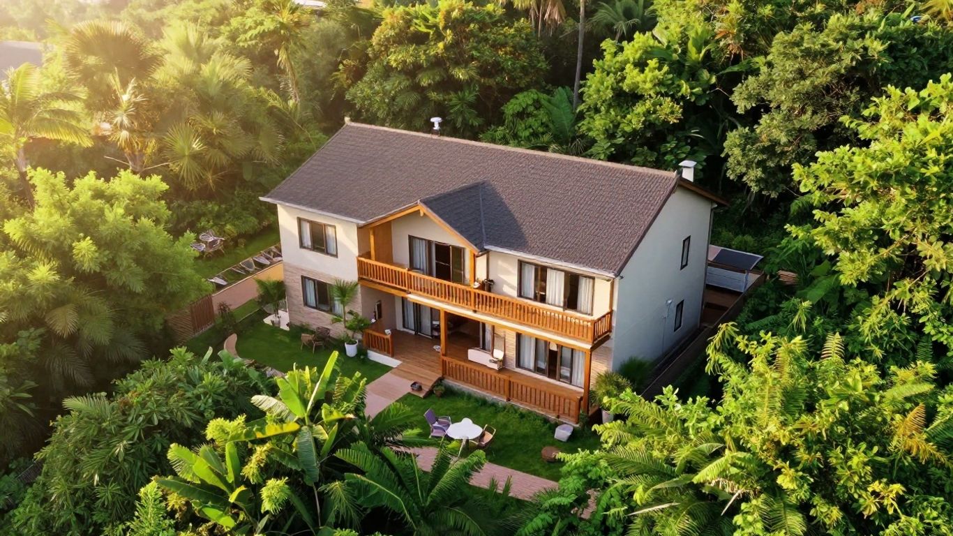 Airbnb rental home surrounded by nature