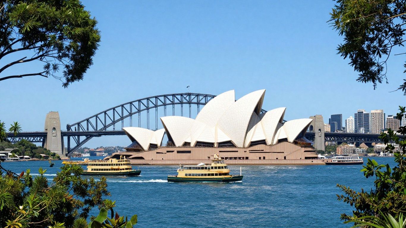 Sydney Opera House and Harbour Bridge at Circular Quay