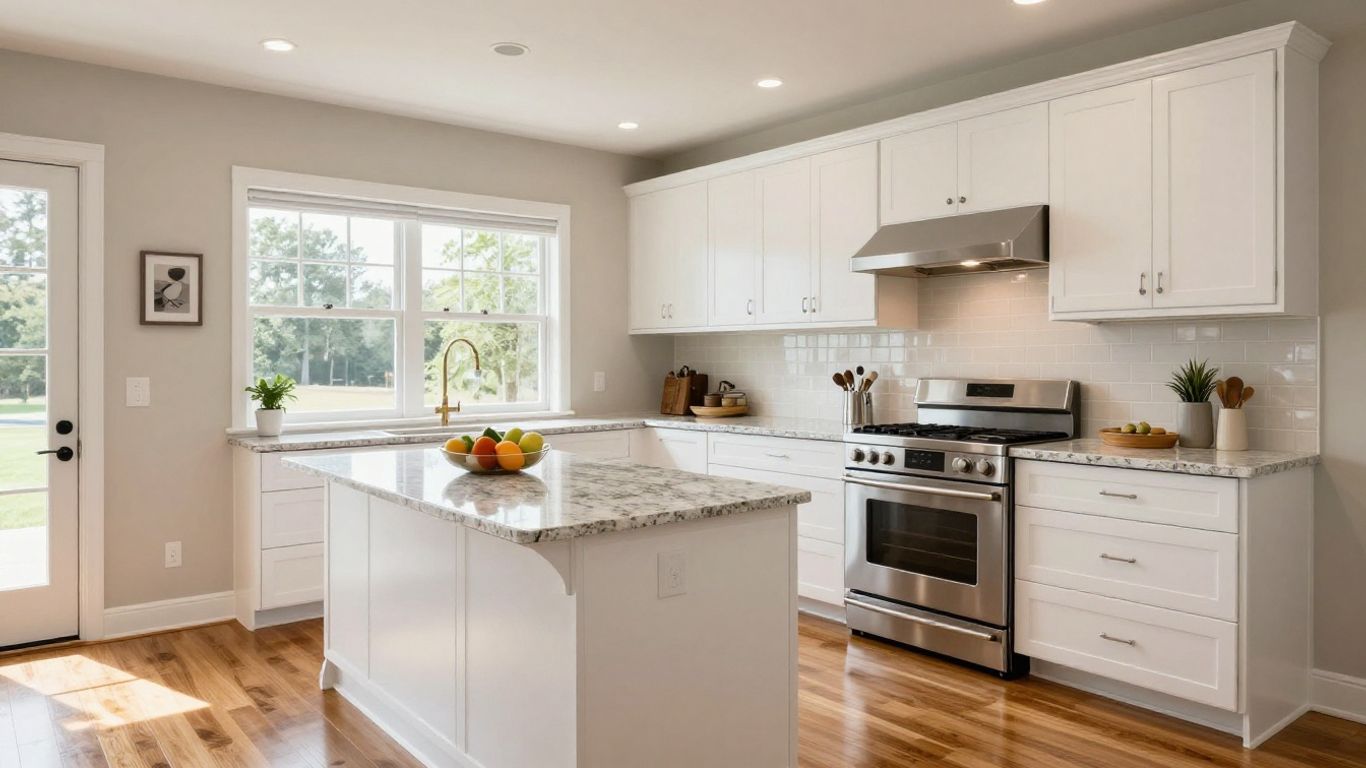 Modern renovated kitchen in Suwanee, Georgia home.