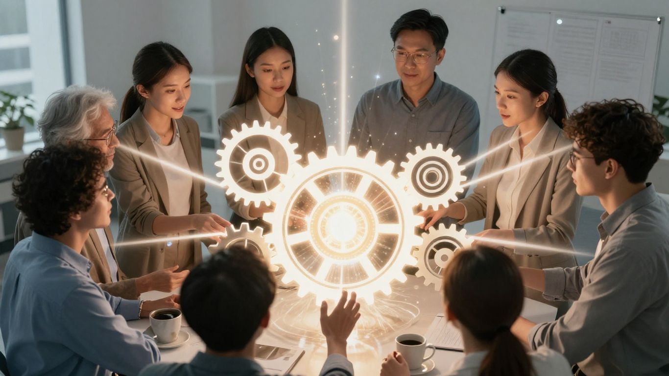 Team working together to build a unified revenue engine.