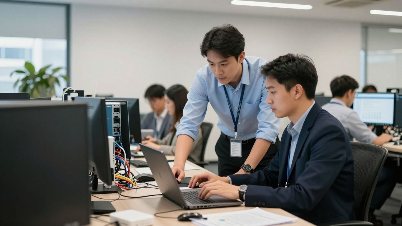 Australian workplace with local IT technician onsite