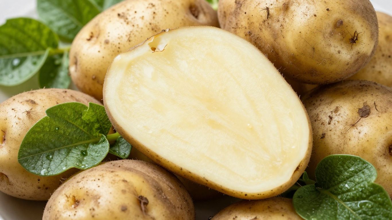 Biologische aardappelen, vers geoogst en klaar voor bereiding.