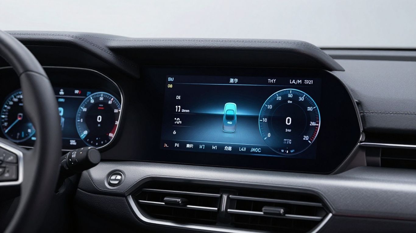 Car dashboard view