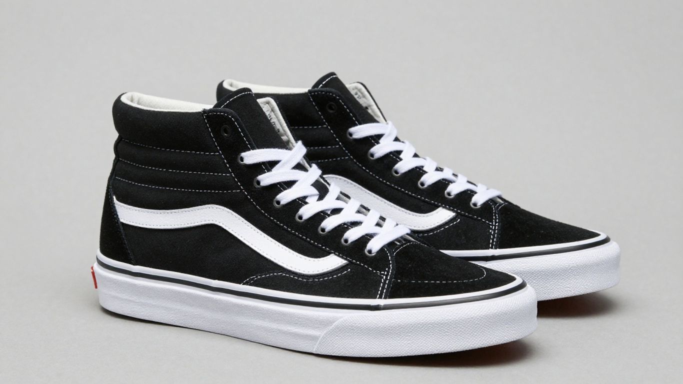 Pereche de Vans Sk8-Hi clasici.