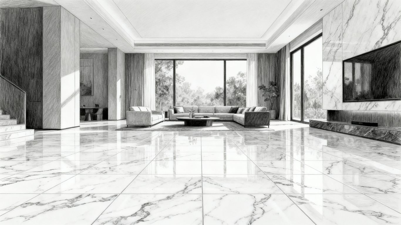 Luxury marble tiles in elegant interior space
