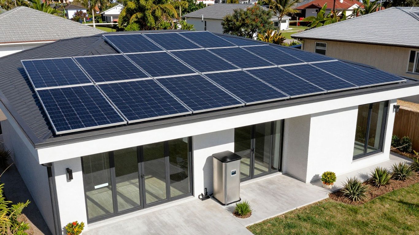 Fox ESS PowerQ solar and battery system on a home.