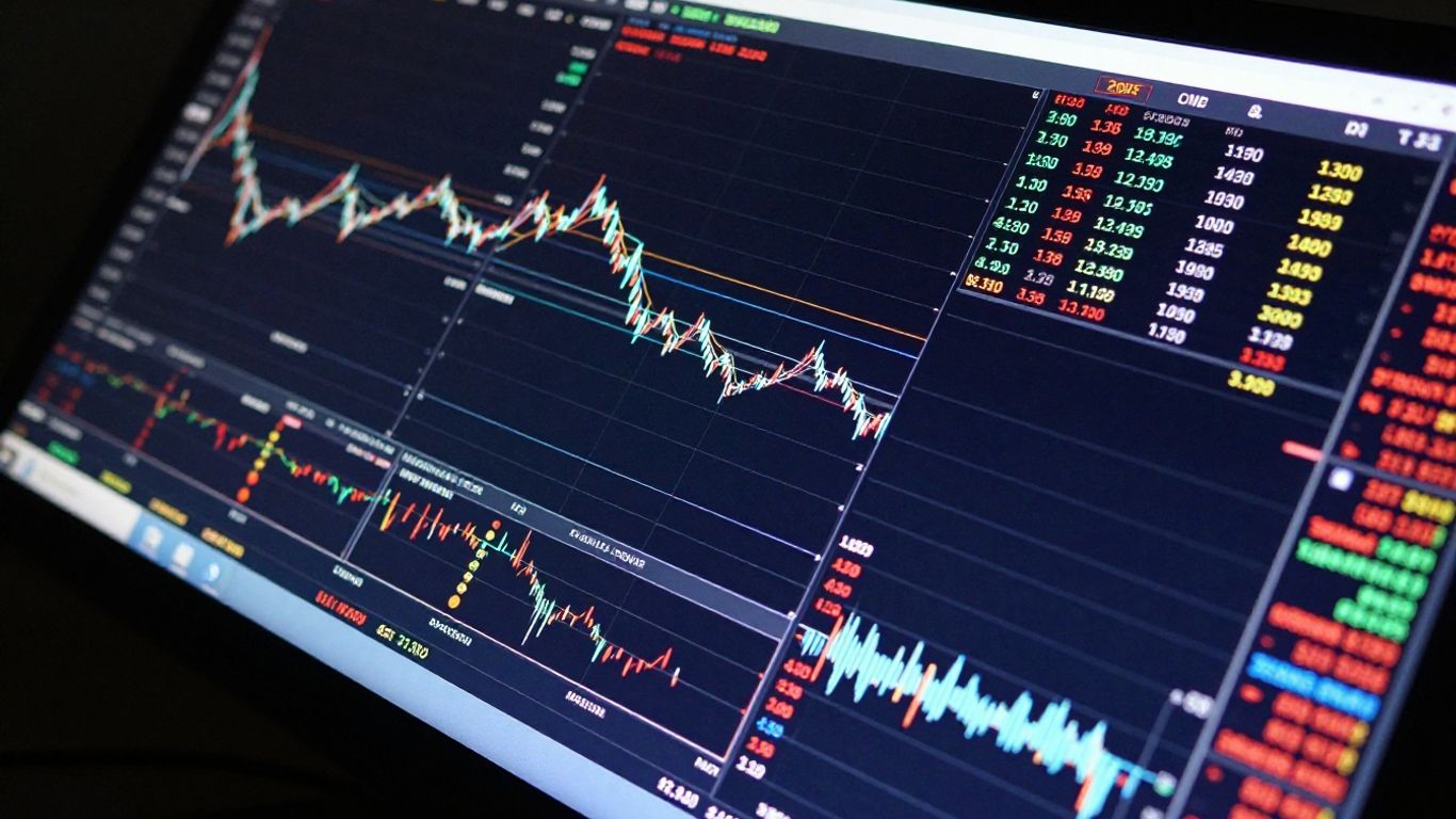 Trader checking terminal