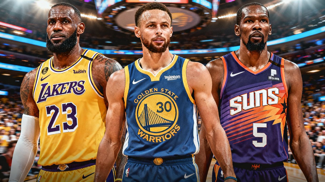 NBA 2K27 cover athletes: LeBron James, Stephen Curry, Kevin Durant.