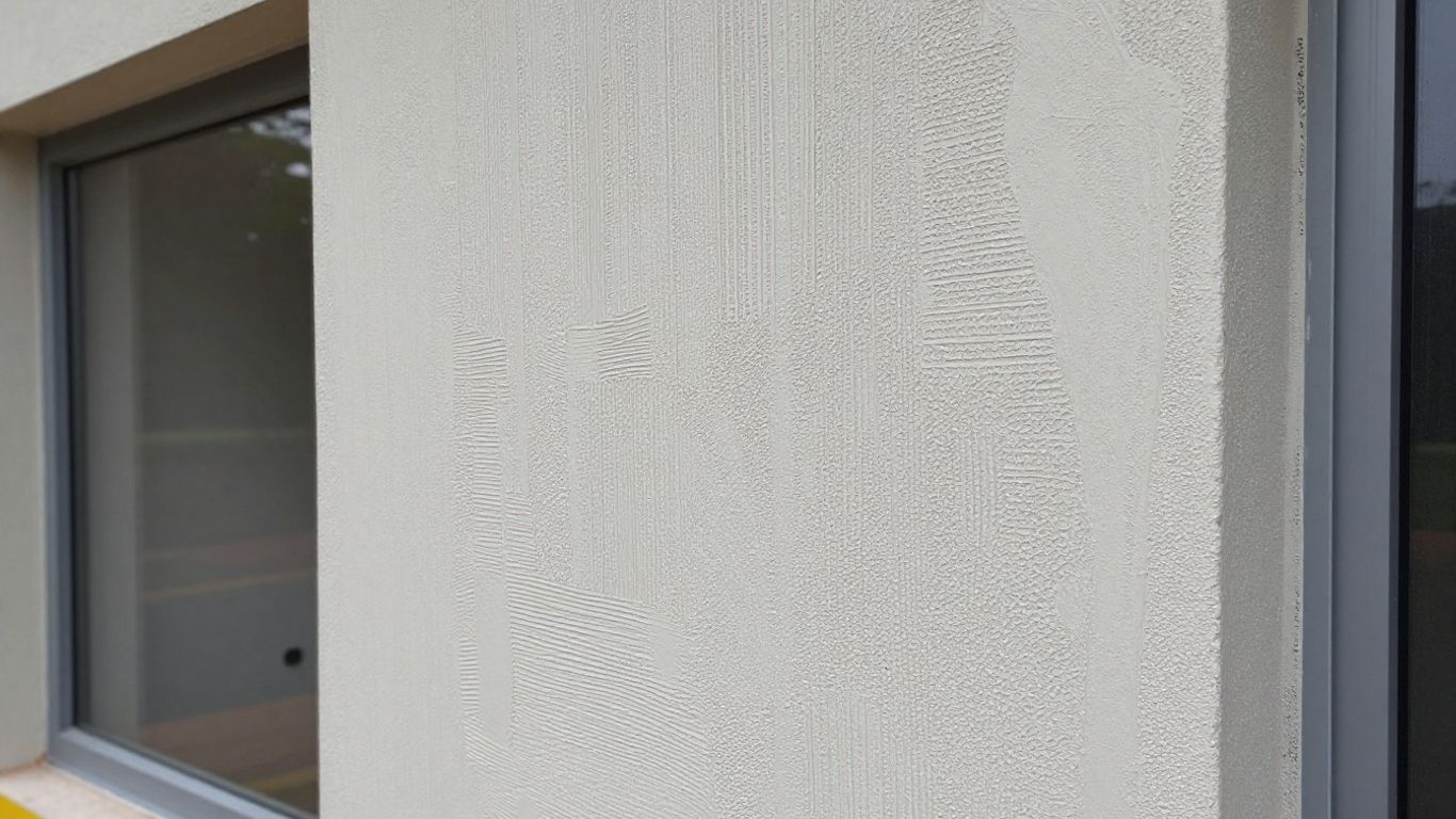 Application d'enduit isolant sur un mur extérieur