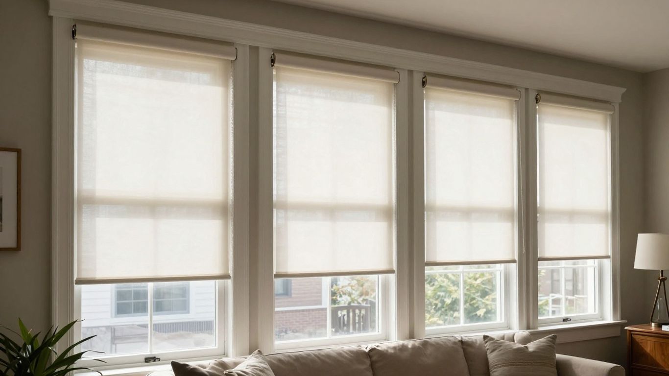 Modern cordless shades in a North Bergen, NJ home.