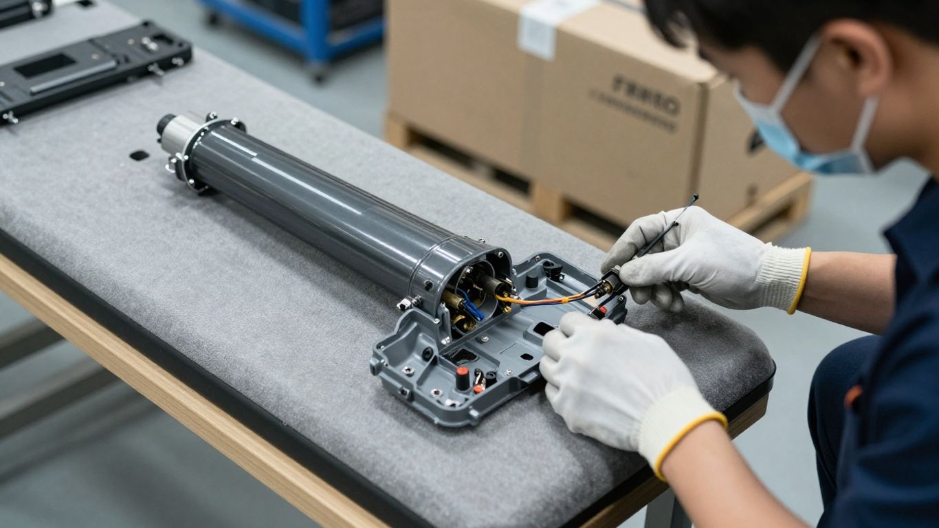 Used BYD spare part being checked before purchase