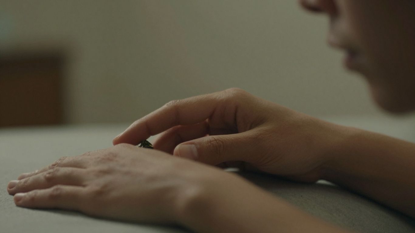 Person experiencing cannabis effects, duration and intensity implied.