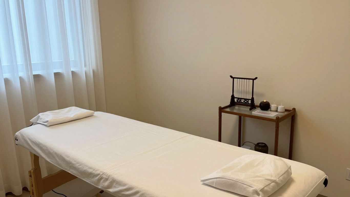 A serene room in a local clinic with medical tools