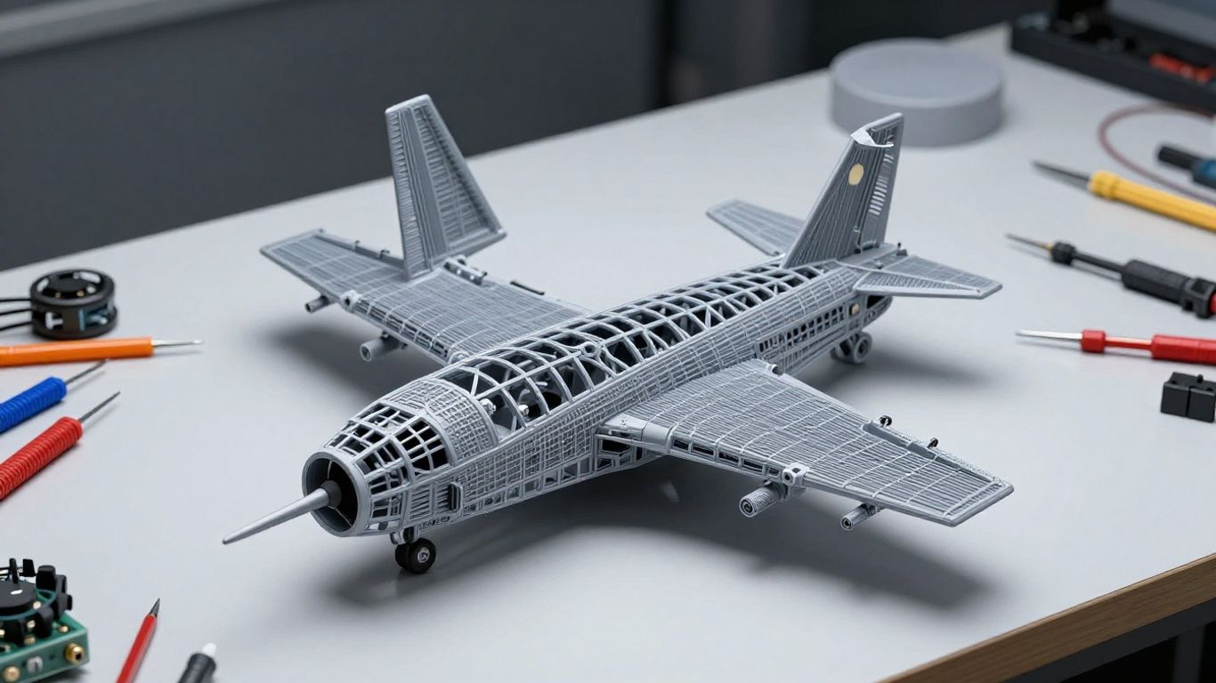 The Raptor aircraft during assembly process