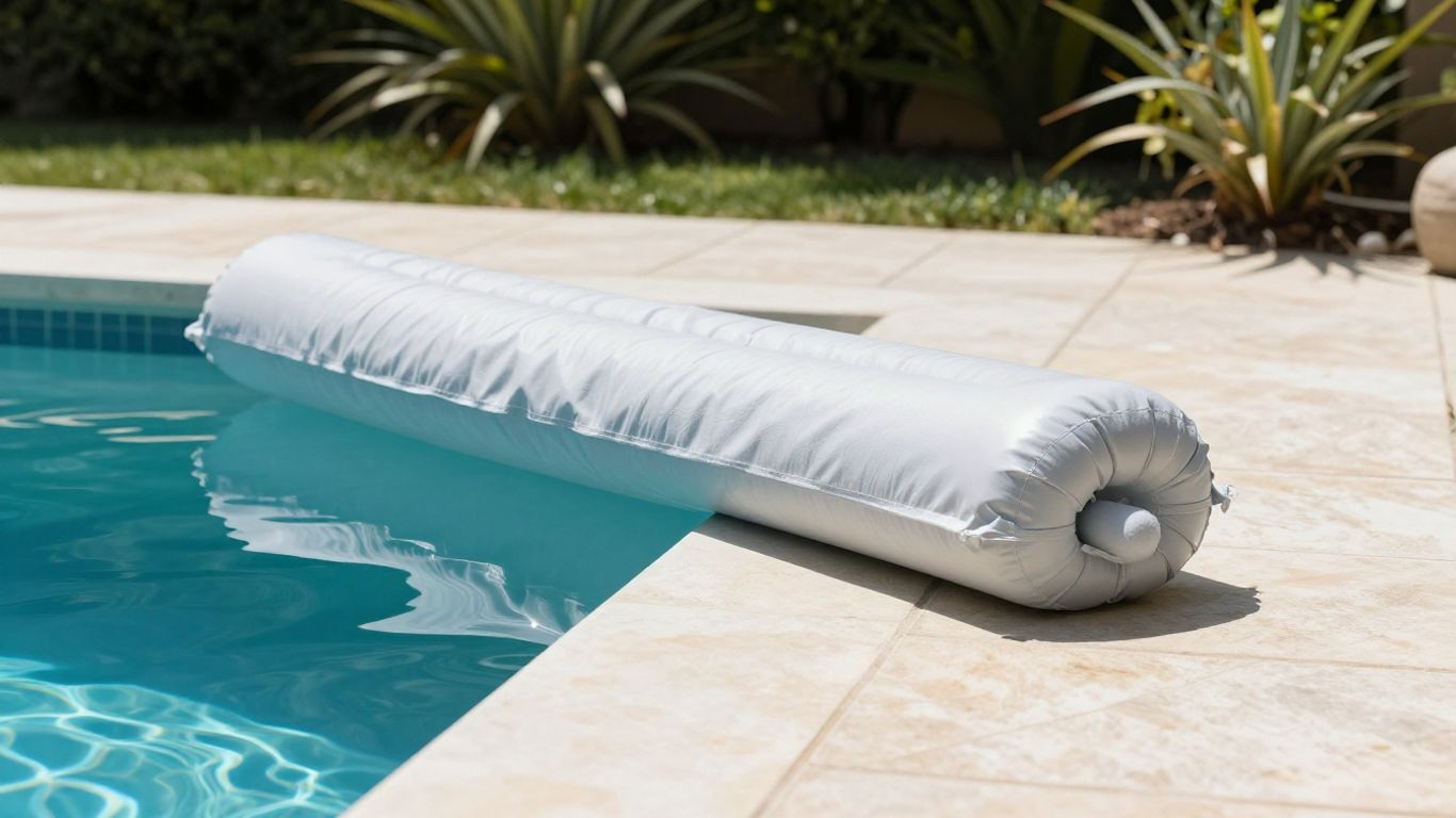 Poolside selection of foam and fabric pool floats