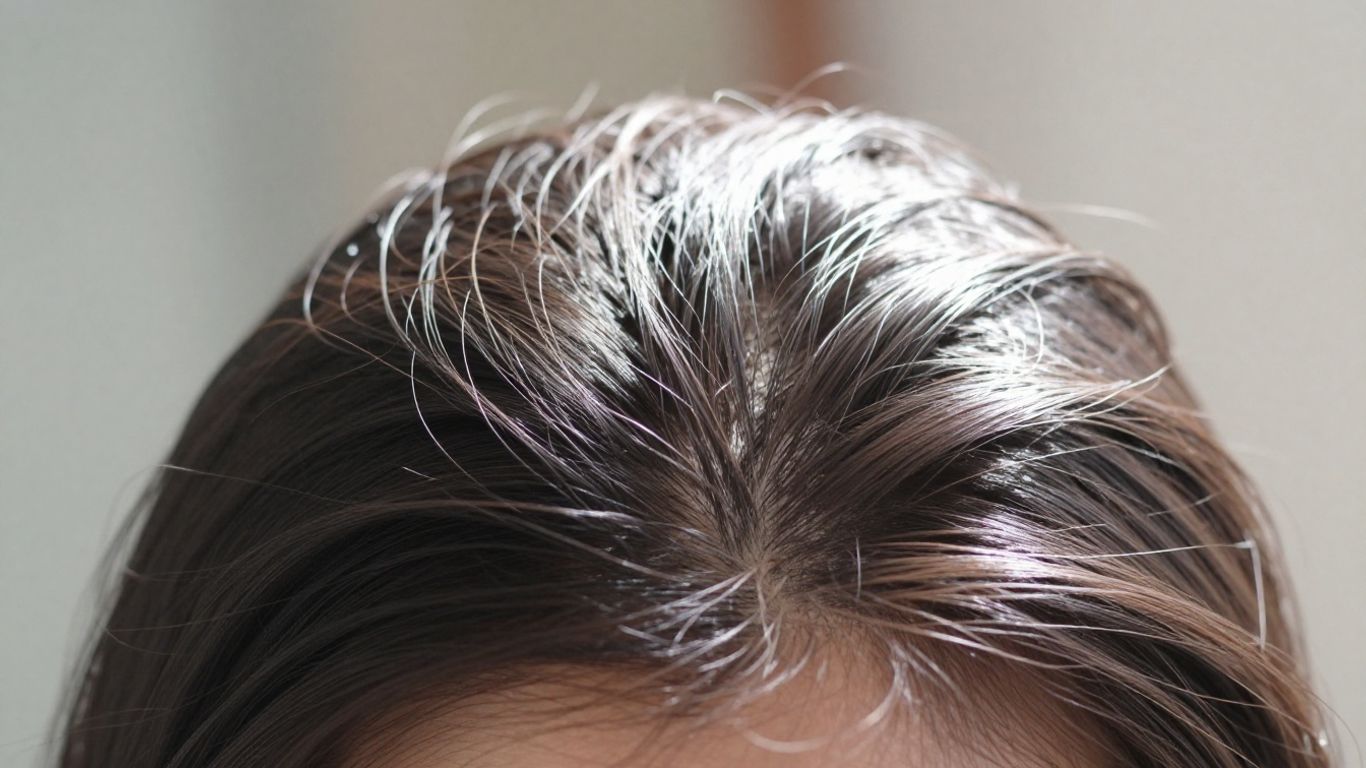 Healthy hair growth on a person's scalp.