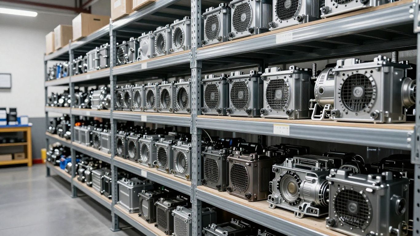Logistics hub and parts storage