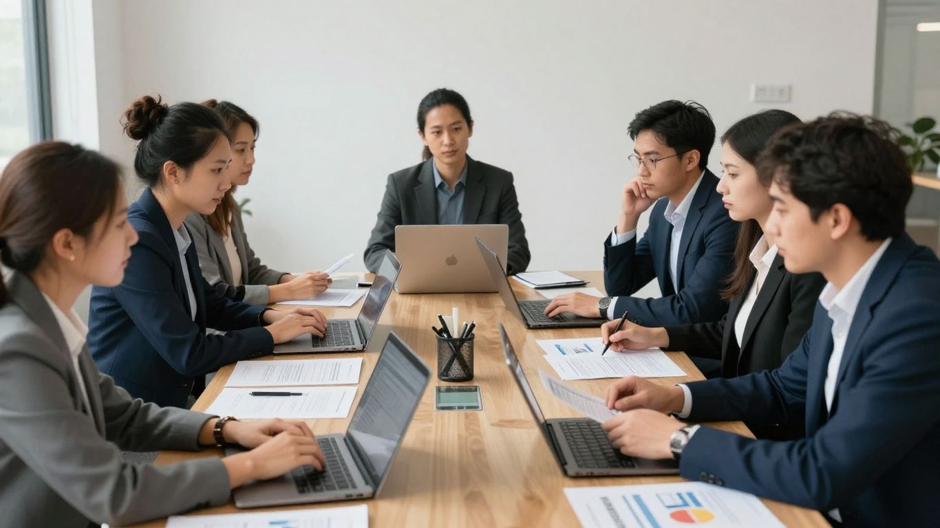 Strategist reviewing segmented contact data