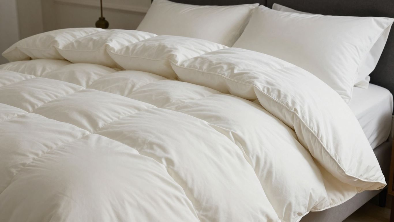Brooklinen down comforter duvet insert on a bed